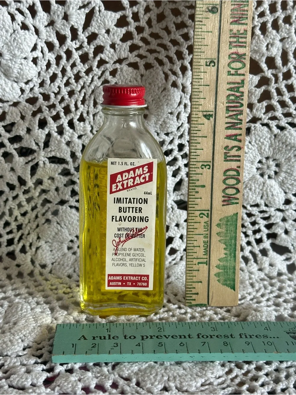Vintage Adams Extract Imitation Butter Flavoring,  kitchen prop, collectible